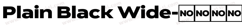 Plain Black Wide字体转换
